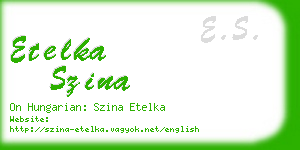 etelka szina business card